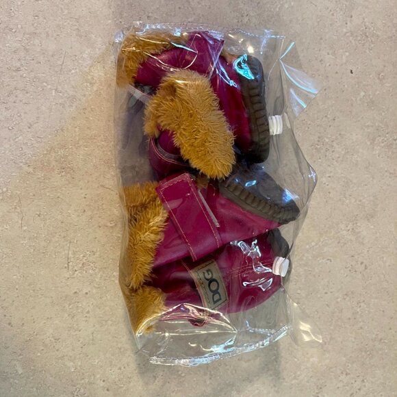 Dog Booties size small Pink and Brown Ugg Style - Picture 8 of 8